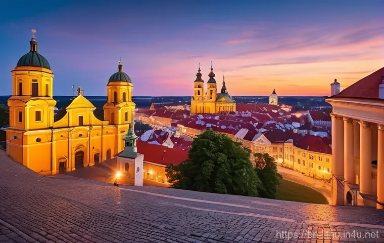 빌뉴스 올드타운 역사 - **The awe-inspiring interior of a grand Baroque church in Vilnius, reminiscent of St. Peter and St. ...